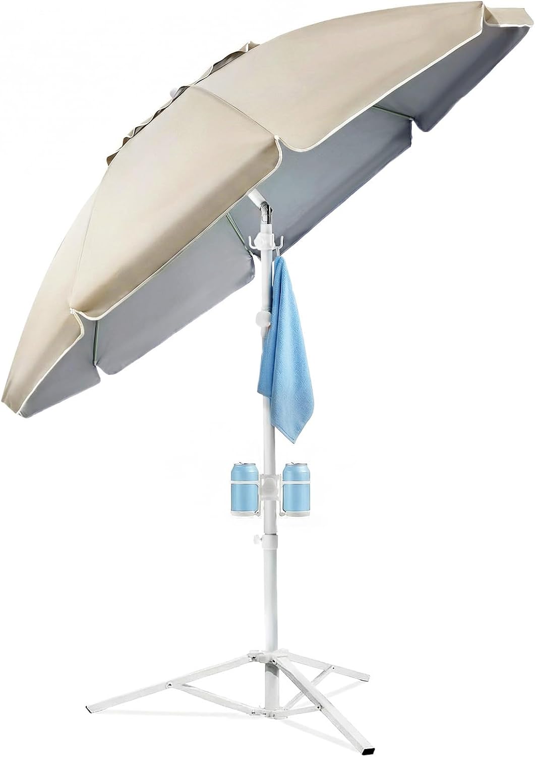 7FT Portable Outdoor Umbrella with Tripod Stand