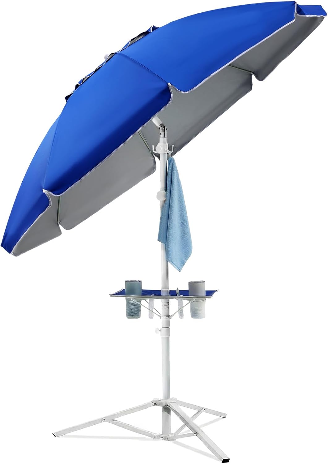 7FT Portable Outdoor Umbrella with Tripod Stand