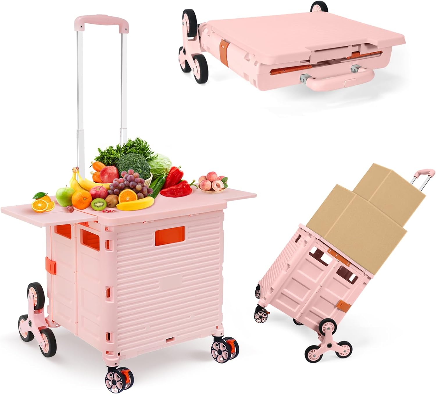 Collapsible Stair-Climbing Utility Cart
