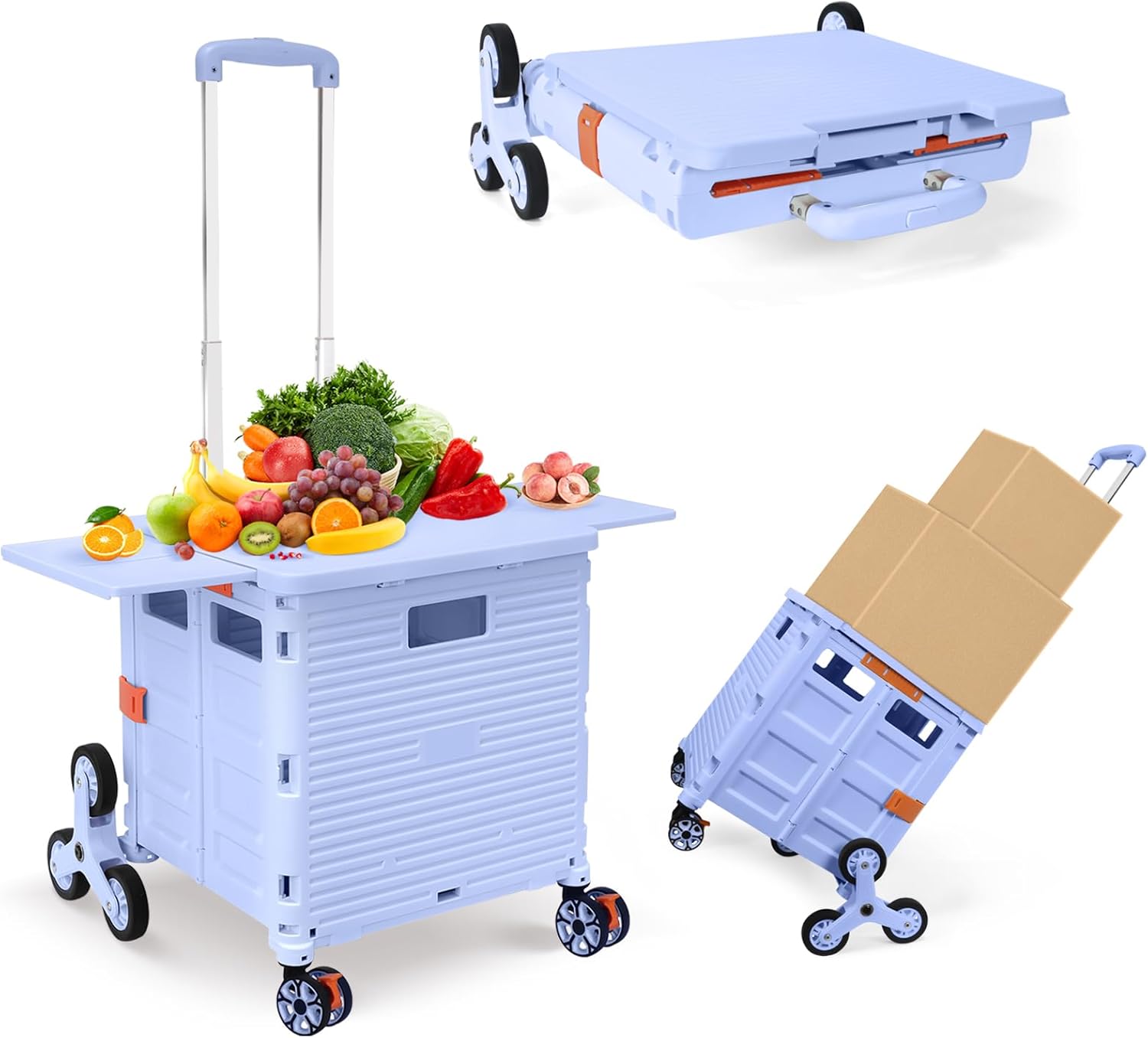 Collapsible Stair-Climbing Utility Cart
