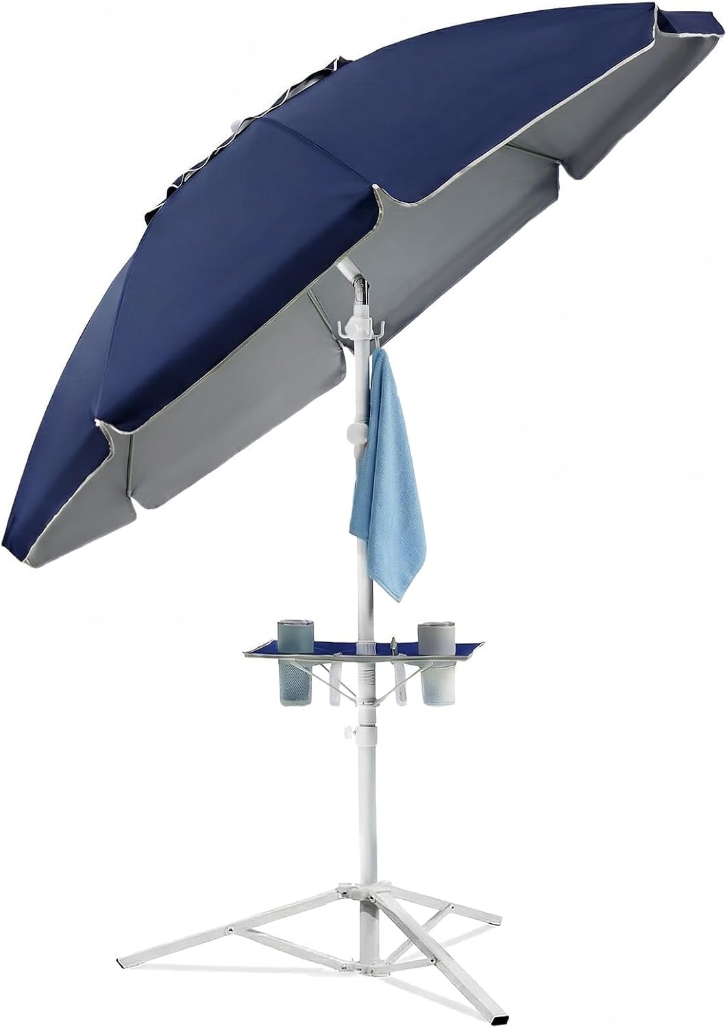 7FT Portable Outdoor Umbrella with Tripod Stand