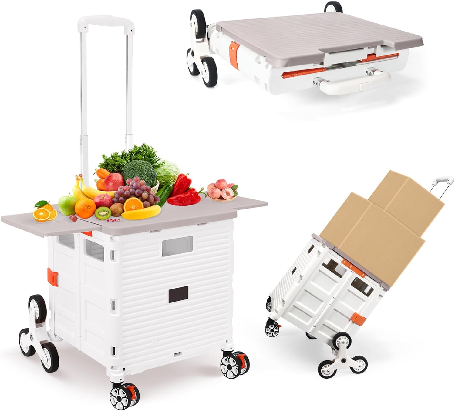 Collapsible Stair-Climbing Utility Cart