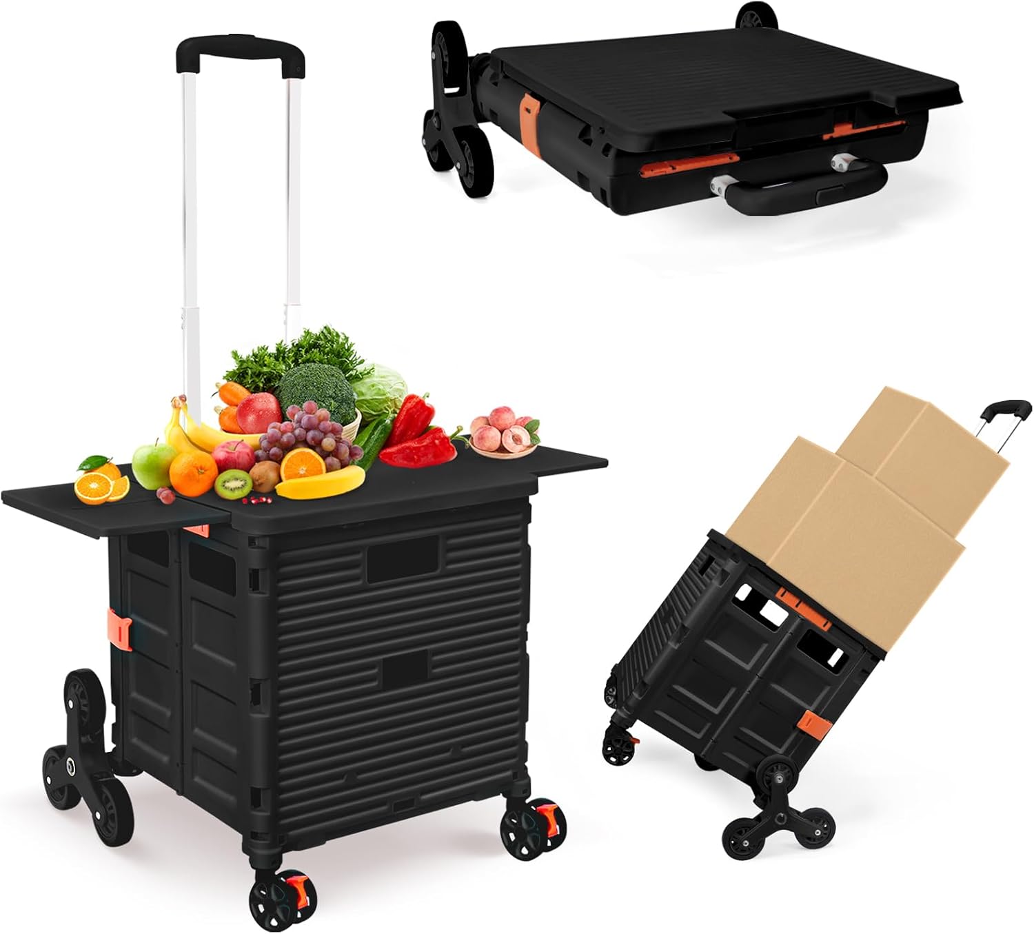 Collapsible Stair-Climbing Utility Cart