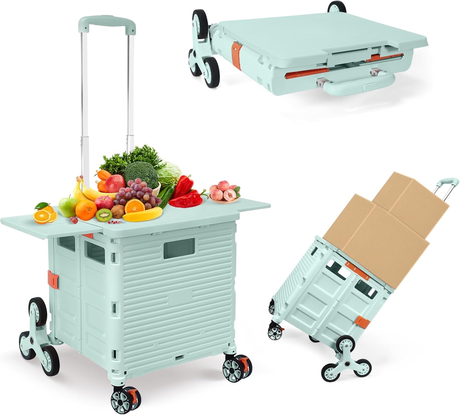 Collapsible Stair-Climbing Utility Cart