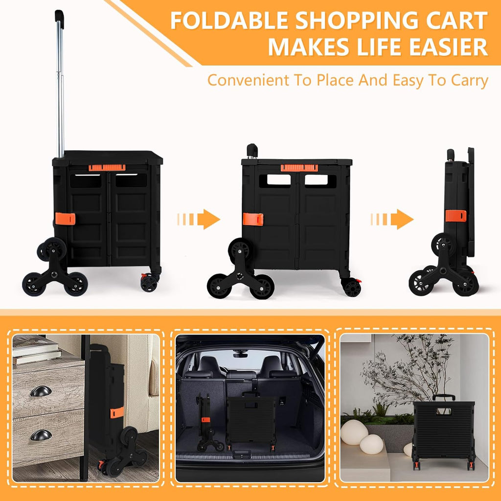 Collapsible Stair-Climbing Utility Cart