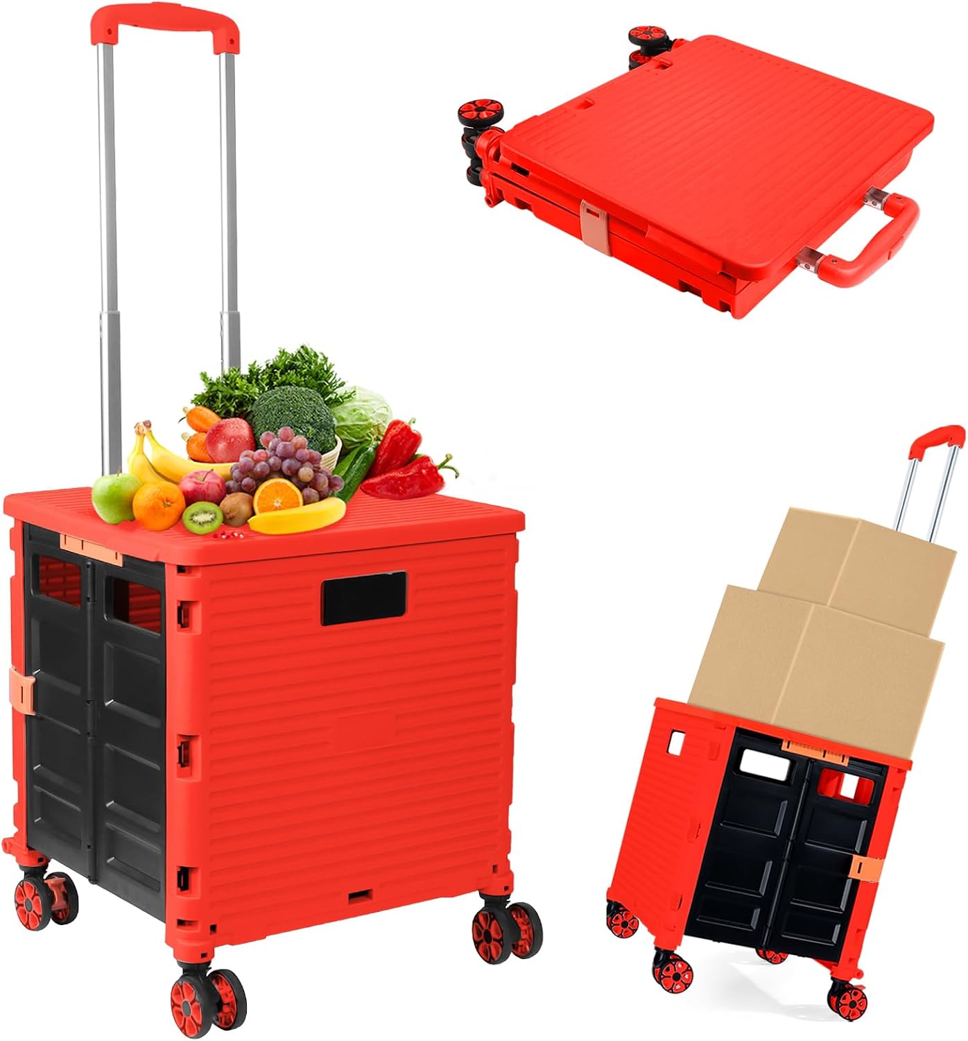 Collapsible Stair-Climbing Utility Cart