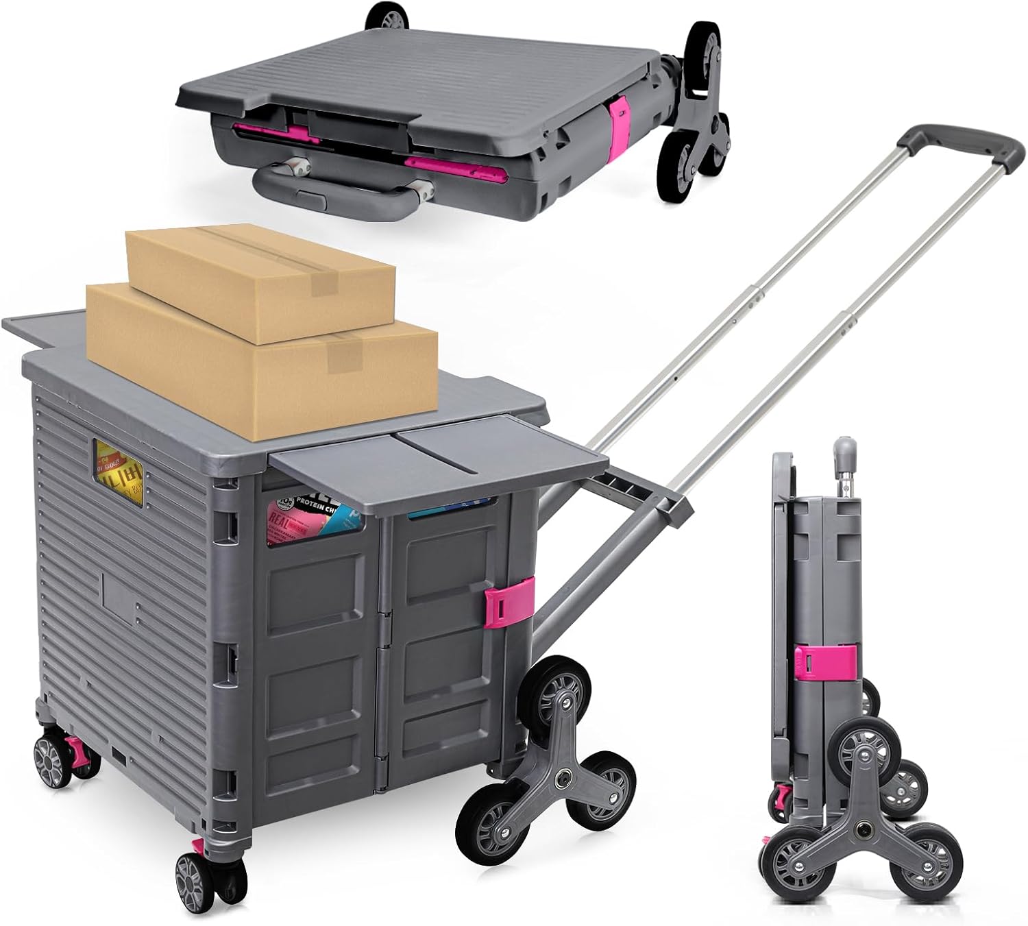 Collapsible Stair-Climbing Utility Cart