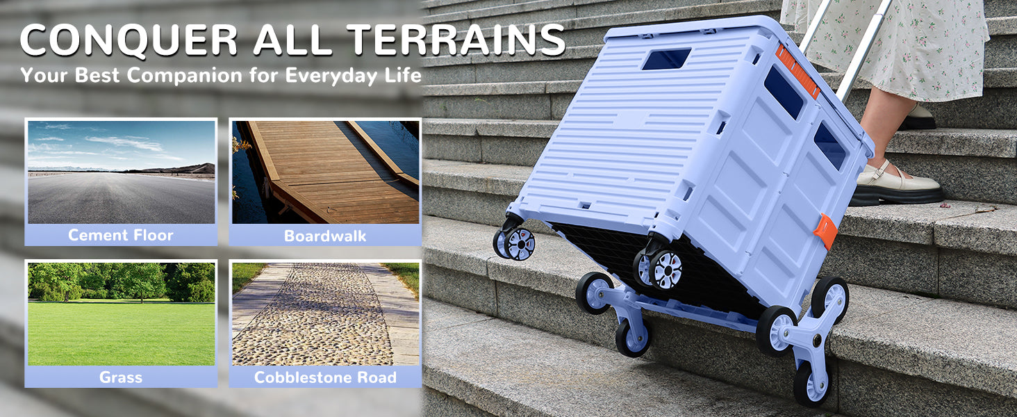Collapsible Stair-Climbing Utility Cart