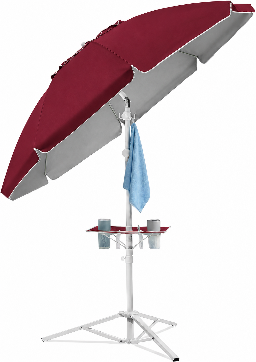 7FT Portable Outdoor Umbrella with Tripod Stand