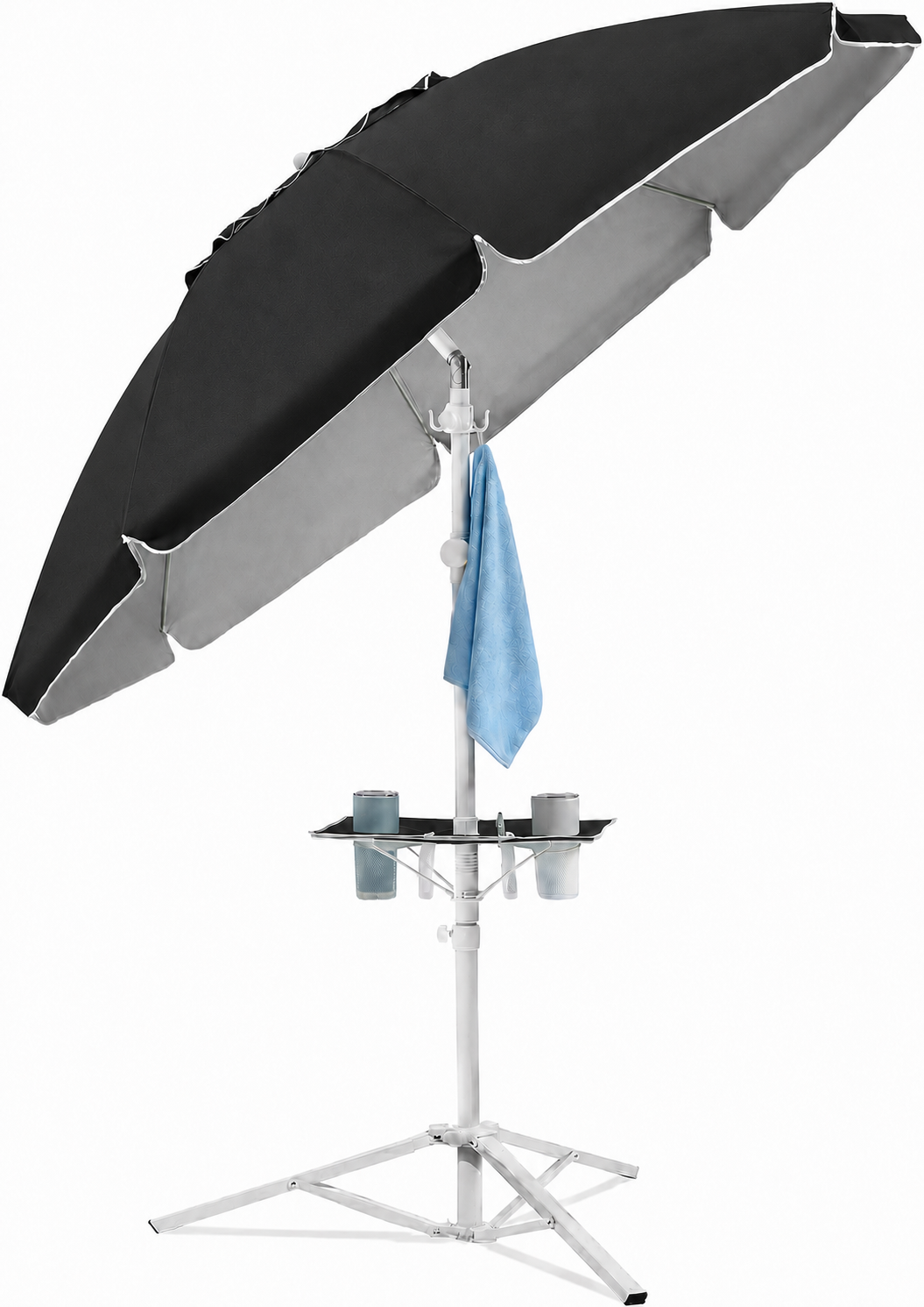 7FT Portable Outdoor Umbrella with Tripod Stand
