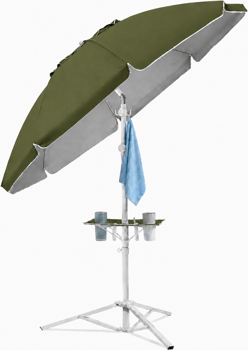7FT Portable Outdoor Umbrella with Tripod Stand