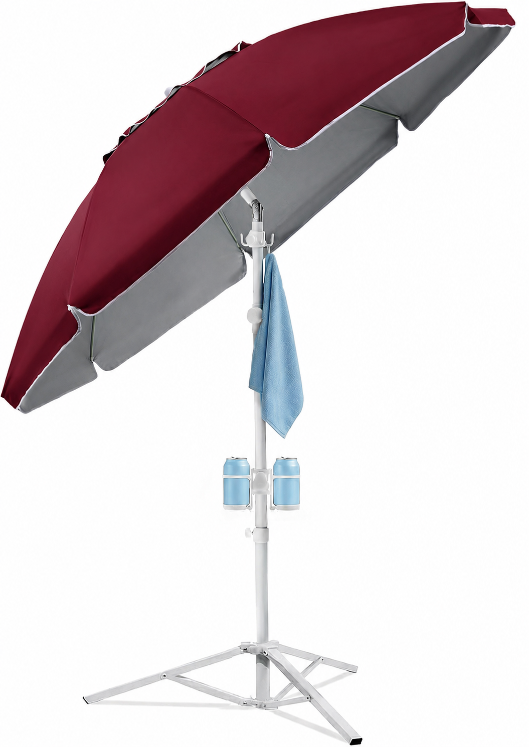 7FT Portable Outdoor Umbrella with Tripod Stand