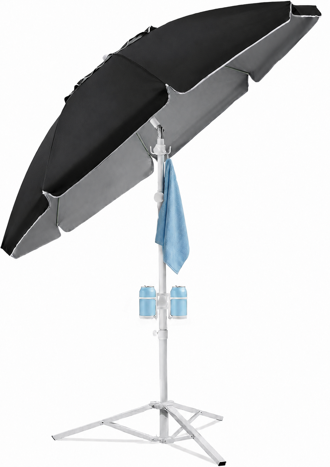 7FT Portable Outdoor Umbrella with Tripod Stand