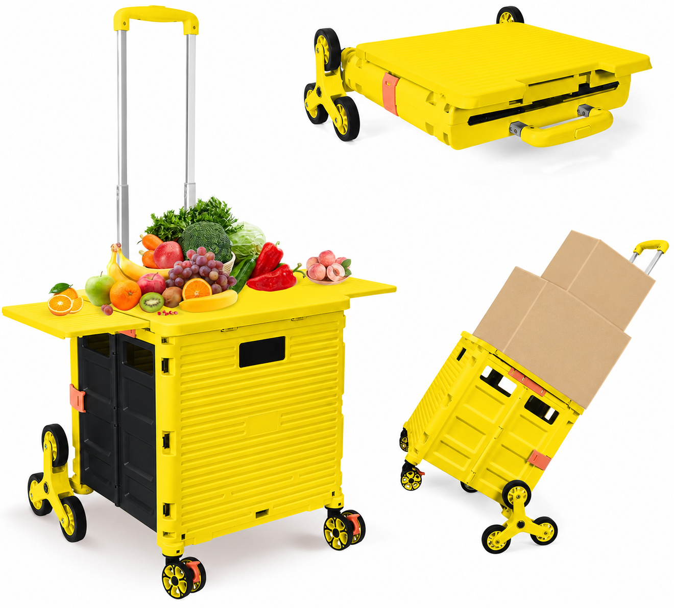 Collapsible Stair-Climbing Utility Cart
