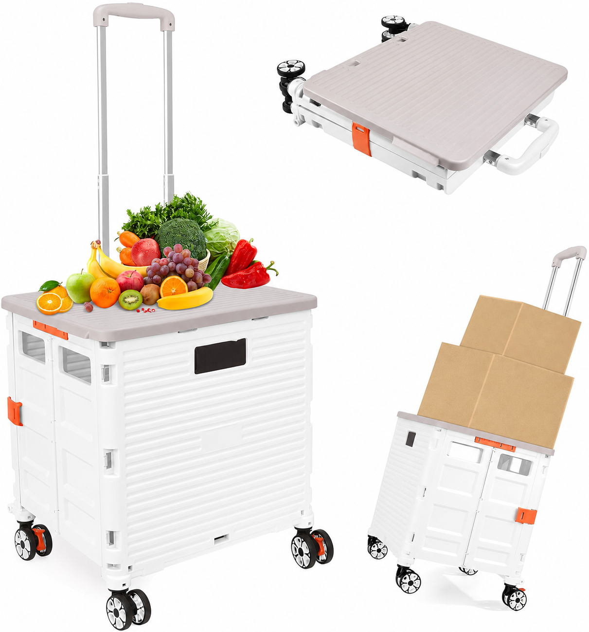 Collapsible Stair-Climbing Utility Cart