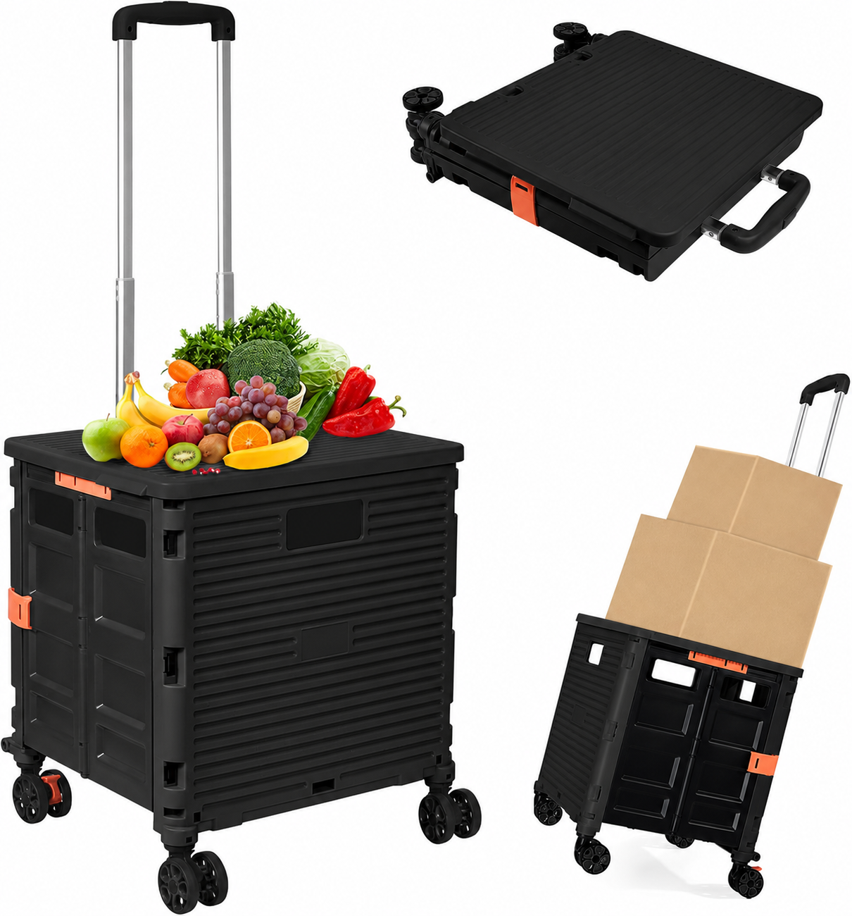 Collapsible Stair-Climbing Utility Cart