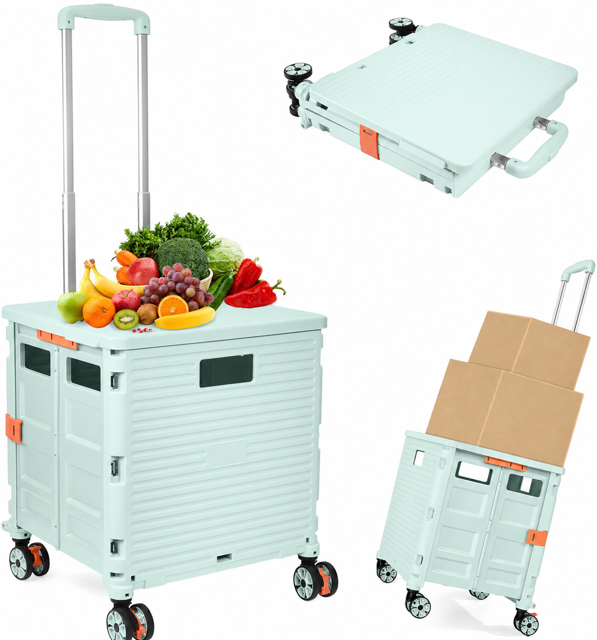 Collapsible Stair-Climbing Utility Cart