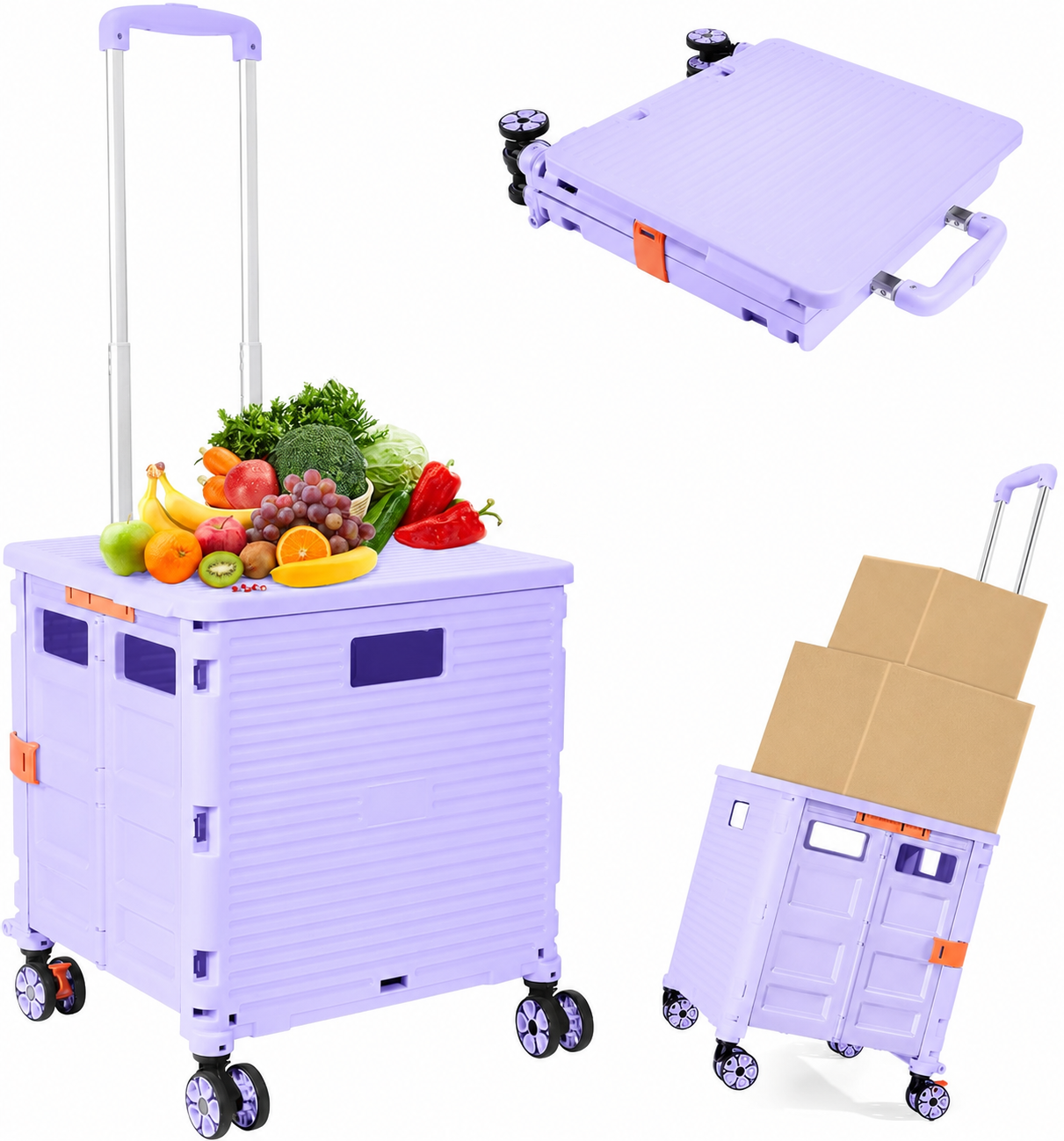 Collapsible Stair-Climbing Utility Cart