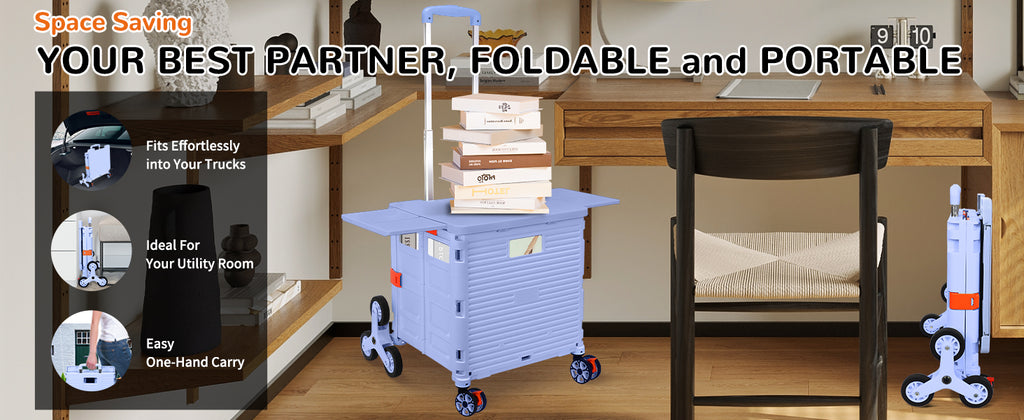 Collapsible Stair-Climbing Utility Cart