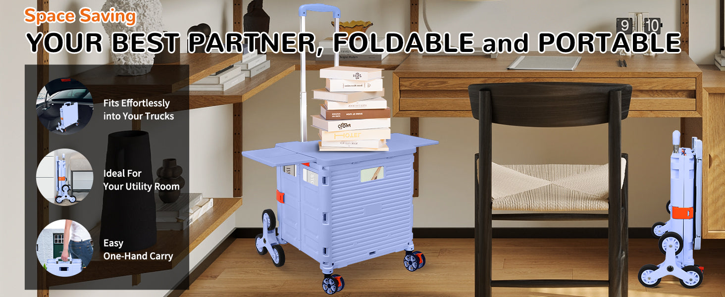 Collapsible Stair-Climbing Utility Cart